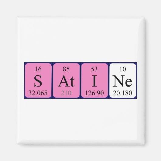 サチン周期表名磁石 マグネット (正面)