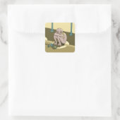 サッおもしろいド男ステッカー スクエアシール (バッグ)