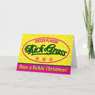 サッカおもしろいークリスマスカード シーズンカード