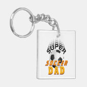 サッカすごいーパパのボールスポーツ写真 キーホルダー (正面左)
