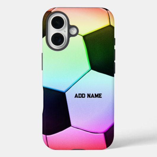 サッカカラフルガーリーー |サッカー Case-Mate iPhoneケース (裏面)