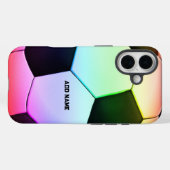 サッカカラフルガーリーー |サッカー Case-Mate iPhoneケース (裏面 (横))