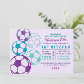 サッカクールアクアパープルバルミツワー招待状 招待状 (スタンド正面)