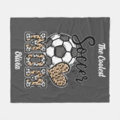 「サッカクールー・マム」カスタムデザイン フリースブランケット (正面(横))