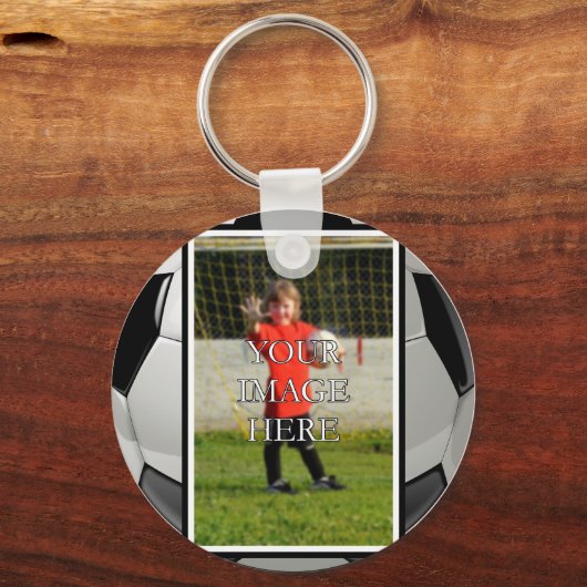 サッカパーソナライズされたーキーチェーン キーホルダー (正面)