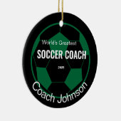 サッカパーソナライズされたーコーチオーナメント セラミックオーナメント (右)