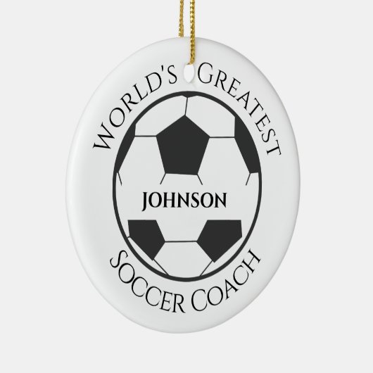 サッカパーソナライズされたーコーチオーナメント セラミックオーナメント (右)