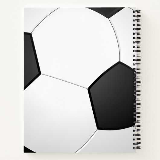 サッカパーソナライズされたーボールのスポーツファン ノートブック (裏面)