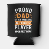 サッカパーソナライズされた誇りを持ったーパパ 缶クーラー (正面)