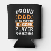 サッカパーソナライズされた誇りを持ったーパパ 缶クーラー (裏面)