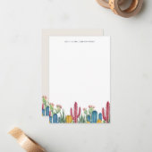 サッカラフルチ開花 |固定 ノートカード (正面/裏面インサイチュ)