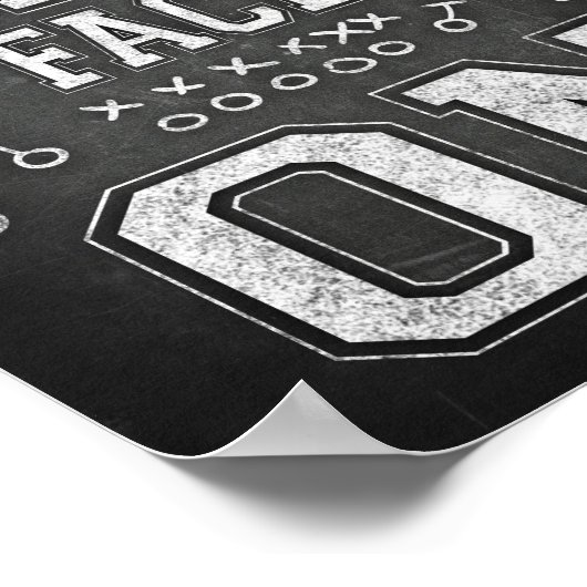 サッカーあなたのゲーム顔を取得するサインチョークプリント ポスター (角)