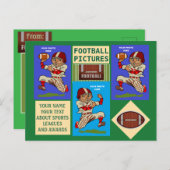 サッカーあなたの写真と文字スポーツ ポストカード (正面/裏面)