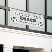サッカーありがとうコーチ 横断幕 (ビルの外側)