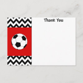 サッカーありがとうノートカード 招待状