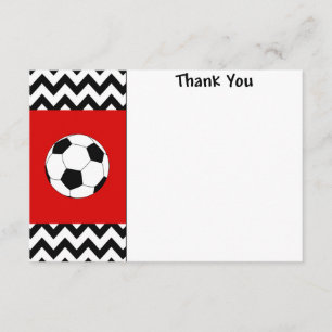 サッカーありがとうノートカード 招待状
