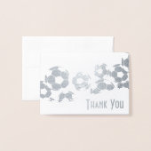 サッカーありがとう 箔カード (封筒付き正面)