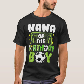 サッカーおじいちゃんの誕生日おめでとうボーイ・パーティー サッカー家族の対戦 Tシャツ