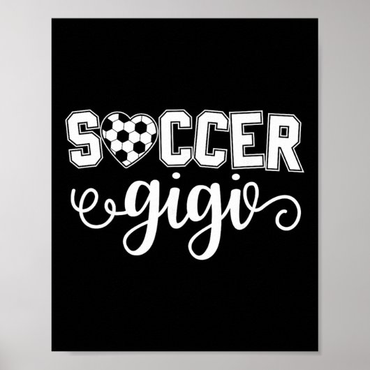 サッカーおばあちゃんスポーツ好き誕生日母の日ギフト ポスター (正面)