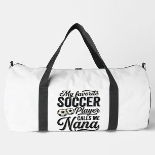 サッカーおばあちゃんビンテージ彫刻家族プレーヤーTシャツ_ ダッフルバッグ