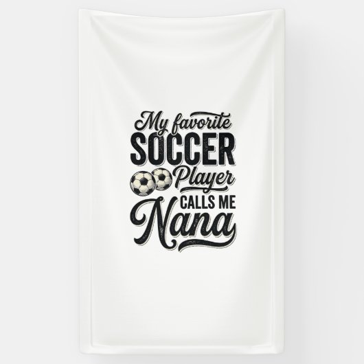 サッカーおばあちゃんビンテージ彫刻家族プレーヤーTシャツ_ 横断幕 (縦)