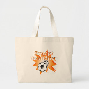 サッカーおばあちゃん ラージトートバッグ