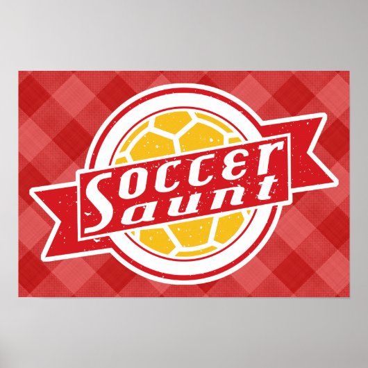 サッカーおばさんのポスタープリント ポスター (正面)