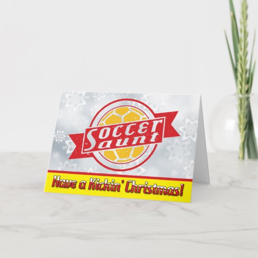サッカーおばさんクリスマス シーズンカード (正面)