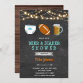 サッカーおむつビール招待状 招待状 (正面/裏面)