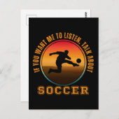 サッカーおもしろいことわざヴィンテージシルエット選手 ポストカード (正面/裏面)