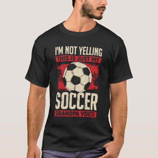 サッカーおもしろいのおじいさんギフト Tシャツ (正面)