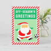 サッカーおもしろいのクリスマス シーズンカード (スタンド正面)