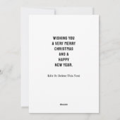 サッカーおもしろいのクリスマス シーズンカード (裏面)