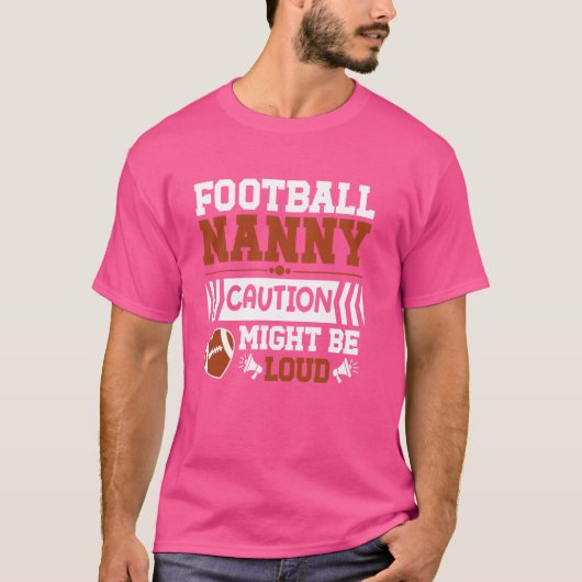 サッカーおもしろいのナニーおばあちゃんナニーP Tシャツ (正面)
