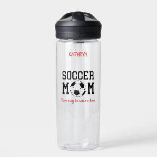 サッカーおもしろいのママパーソナライズされた ウォーターボトル