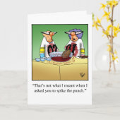 サッカーおもしろいのユーモアのグリーティングカード カード (黄色い花)