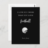 サッカーおもしろいのロマンチックなポストカーよりも愛し過ぎる ポストカード (正面/裏面)