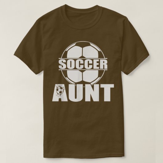 サッカーおもしろいの叔母 Tシャツ (デザイン正面)