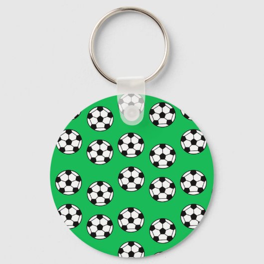 サッカーおもしろいの球模様 キーホルダー (正面)