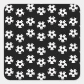 サッカーおもしろいの球模様 スクエアシール (正面)