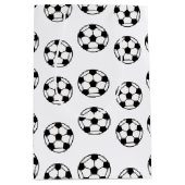 サッカーおもしろいの球模様 ミディアムペーパーバッグ (正面)