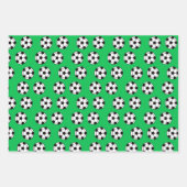 サッカーおもしろいの球模様 ラッピングペーパーシート (正面)