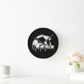 サッカーおもしろいの鼓動サッカー選手 ラウンド壁時計 (ホーム)