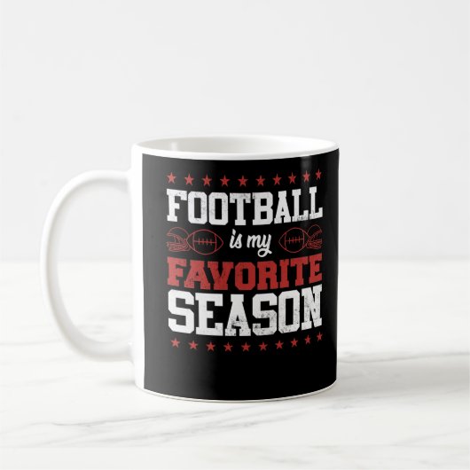 サッカーおもしろいは私のシーズンお気に入りのだ コーヒーマグカップ (左)