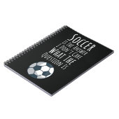 サッカーおもしろいギフト女子高校生 ノートブック (左側)