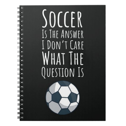 サッカーおもしろいギフト女子高校生 ノートブック (正面)