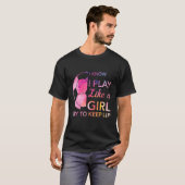 サッカーおもしろいグラフィックT女の子T遊が好き Tシャツ (正面フル)