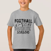 サッカーおもしろいシーズンワードアートスポーツ Tシャツ (正面)