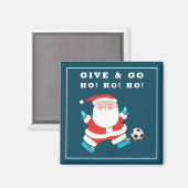 サッカーおもしろいストッキングのスタッファー マグネット (正面/裏面)