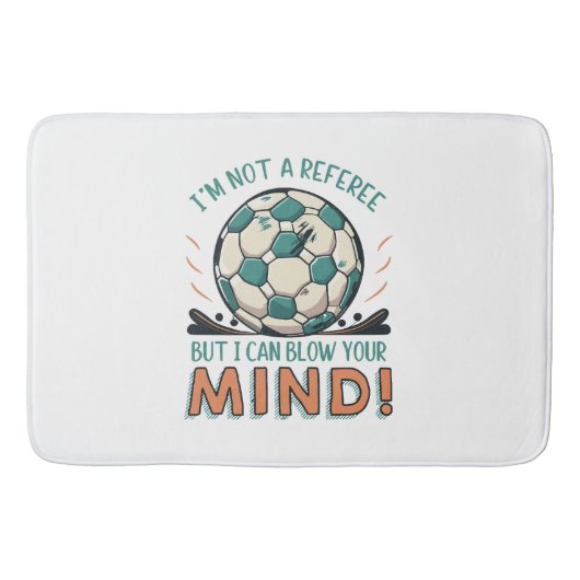 サッカーおもしろいデザイン バスマット (正面)